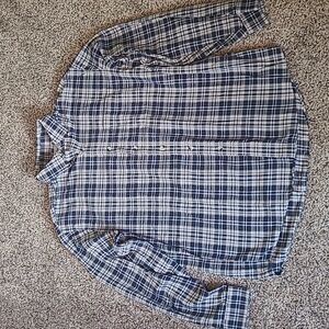 L.L. Bean Men's Plaid 100% cotyon Shirt, Size Large